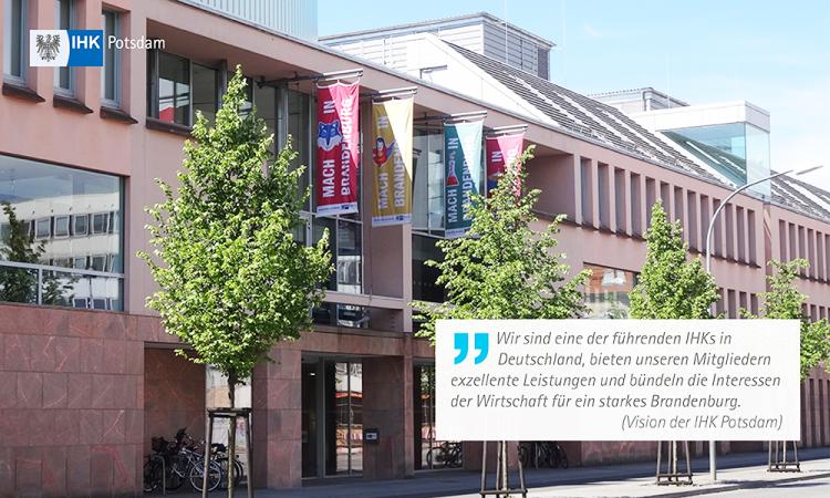 Symbolbild: Stellenanzeige der Kammer IHK Potsdam, Projektmitarbeiter/-in Unternehmensnachfolge (m/w/d)