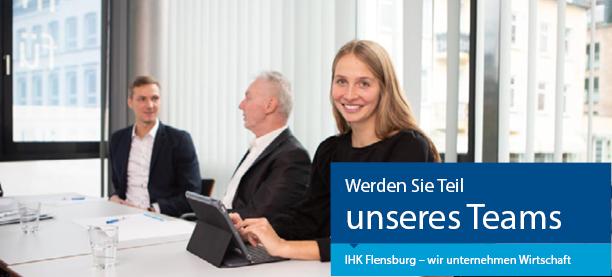 Symbolbild: Stellenanzeige der Kammer IHK zu Flensburg, Tourismusreferent (w, m, d) 