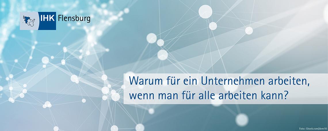 Symbolbild: Stellenanzeige der Kammer IHK zu Flensburg, Trainee (w/m/d) für die drei IHKs in Schleswig-Holstein